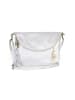 Anna Morellini Leren schoudertas "Beverly" zilverkleurig - (B)22 x (H)18 x (D)2 cm