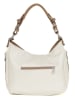Anna Morellini Leren schoudertas "Fiorella" crème - (B)30 x (H)27 x (D)9 cm