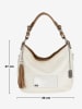 Anna Morellini Leren schoudertas "Fiorella" crème - (B)30 x (H)27 x (D)9 cm