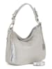 Anna Morellini Leren schoudertas "Fiorella" grijs - (B)30 x (H)27 x (D)9 cm
