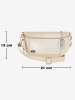Anna Morellini Leder-Brustbeutel "Azzurra" in Beige - (B)21 x (H)13 x (T)6 cm
