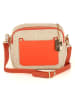 Anna Morellini Leder-Umhängetasche "Ilaria" in Beige/ Orange - (B)20 x (H)17 x (T)8 cm