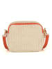 Anna Morellini Leder-Umhängetasche "Ilaria" in Beige/ Orange - (B)20 x (H)17 x (T)8 cm