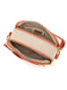 Anna Morellini Leder-Umhängetasche "Ilaria" in Beige/ Orange - (B)20 x (H)17 x (T)8 cm