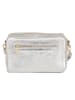 Anna Morellini Leren schoudertas "Pippa" zilverkleurig - (B)25 x (H)16 x (D)6 cm