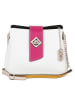 Anna Morellini Leder-Umhängetasche "Elianna"  in Creme/ Hellbraun - (B)22 x (H)19 x (T)10 cm