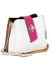 Anna Morellini Leder-Umhängetasche "Elianna"  in Creme/ Hellbraun - (B)22 x (H)19 x (T)10 cm