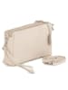 Anna Morellini Leder-Umhängetasche "Idalia" in Beige - (B)24 x (H)16 x (T)9 cm