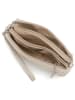 Anna Morellini Leder-Umhängetasche "Idalia" in Beige - (B)24 x (H)16 x (T)9 cm