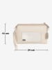 Anna Morellini Leder-Umhängetasche "Idalia" in Beige - (B)24 x (H)16 x (T)9 cm