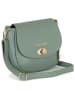 Anna Morellini Leder-Umhängetasche "Iseppa" in Grün - (B)24 x (H)21 x (T)9 cm