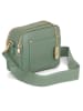 Anna Morellini Leder-Umhängetasche "Aldina"  in Grün - (B)22 x (H)18 x (T)11 cm