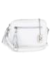 Anna Morellini Leder-Umhängetasche "Micola" in Weiß - (B)20 x (H)16 x (T)8 cm