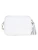 Anna Morellini Leder-Umhängetasche "Micola" in Weiß - (B)20 x (H)16 x (T)8 cm