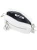 Anna Morellini Leder-Umhängetasche "Micola" in Weiß - (B)20 x (H)16 x (T)8 cm
