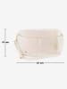 Anna Morellini Leder-Brustbeutel "Rialta" in Creme - (B)27 x (H)19 x (T)8 cm