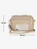 Anna Morellini Leren schoudertas "Tabita" beige - (B)22 x (H)15 x (D)10 cm