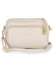 Anna Morellini Leder-Umhängetasche "Tabita" in Beige - (B)22 x (H)15 x (T)10 cm