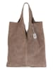 Anna Morellini Leder-Schultertasche "Rossana" in Hellbraun - (B)34 x (H)30 x (T)5 cm