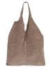 Anna Morellini Leder-Schultertasche "Rossana" in Hellbraun - (B)34 x (H)30 x (T)5 cm