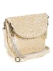 Anna Morellini Leren schoudertas "Riccarda" goudkleurig - (B)22 x (H)18 x (D)2 cm