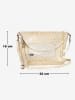 Anna Morellini Leren schoudertas "Riccarda" goudkleurig - (B)22 x (H)18 x (D)2 cm