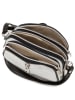 Anna Morellini Leder-Umhängetasche "Desideria" in Silber - (B)22 x (H)15 x (T)9 cm