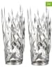 GILDE 2-delige set: windlichten "Twigs" zilverkleurig - (H)31 x Ø 13 cm