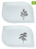 GILDE 2-delige set: decoratieve schalen "Dagoba" wit - (B)35 x (H)17 cm