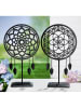 GILDE 2-delige set: decoratieve objecten "Ornament" zwart - (B)25 x (H)44 cm