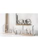 GILDE 2er-Set: Dekoaufsteller "Love" in Hellbraun/ Silber - (B)21 x (H)41 cm