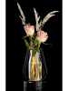 GILDE 2er-Set: LED-Vasen "Drop" in Schwarz - (H)18 x Ø 12 cm
