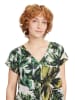 CARTOON Linnen blouse lichtgroen/wit