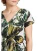 CARTOON Linnen blouse lichtgroen/wit