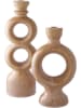 House Nordic Świecznik w kolorze jasnobrązowym - wys. 23,5 cm