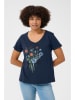 Cream Shirt "Elvire" donkerblauw