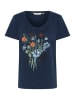 Cream Shirt "Elvire" donkerblauw