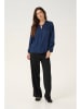 Cream Blouse "Luna" donkerblauw