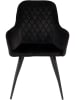 House Nordic 2-delige set: eetkamerstoelen zwart - (B)65 x (H)87 x (D)57 cm