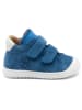 bisgaard Leder-Lauflernschuhe in Blau/ Weiß