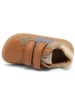 bisgaard Leder-Sneakers in Hellbraun/ Hellblau/ Khaki