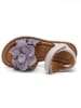 bisgaard Leder-Sandalen in Lila/ Dunkelblau