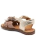 bisgaard Leder-Sandalen in Gold/ Braun