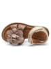 bisgaard Leder-Sandalen in Gold/ Braun