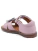 bisgaard Leder-Sandalen in Rosa/ Weiß