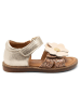 bisgaard Leder-Sandalen in Gold/ Beige