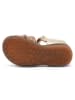 bisgaard Leder-Sandalen in Gold/ Beige
