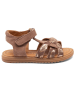 bisgaard Leder-Sandalen in Braun/ Gold