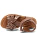 bisgaard Leder-Sandalen in Braun/ Gold