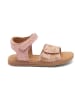 bisgaard Leder-Sandalen in Rosa/ Gold